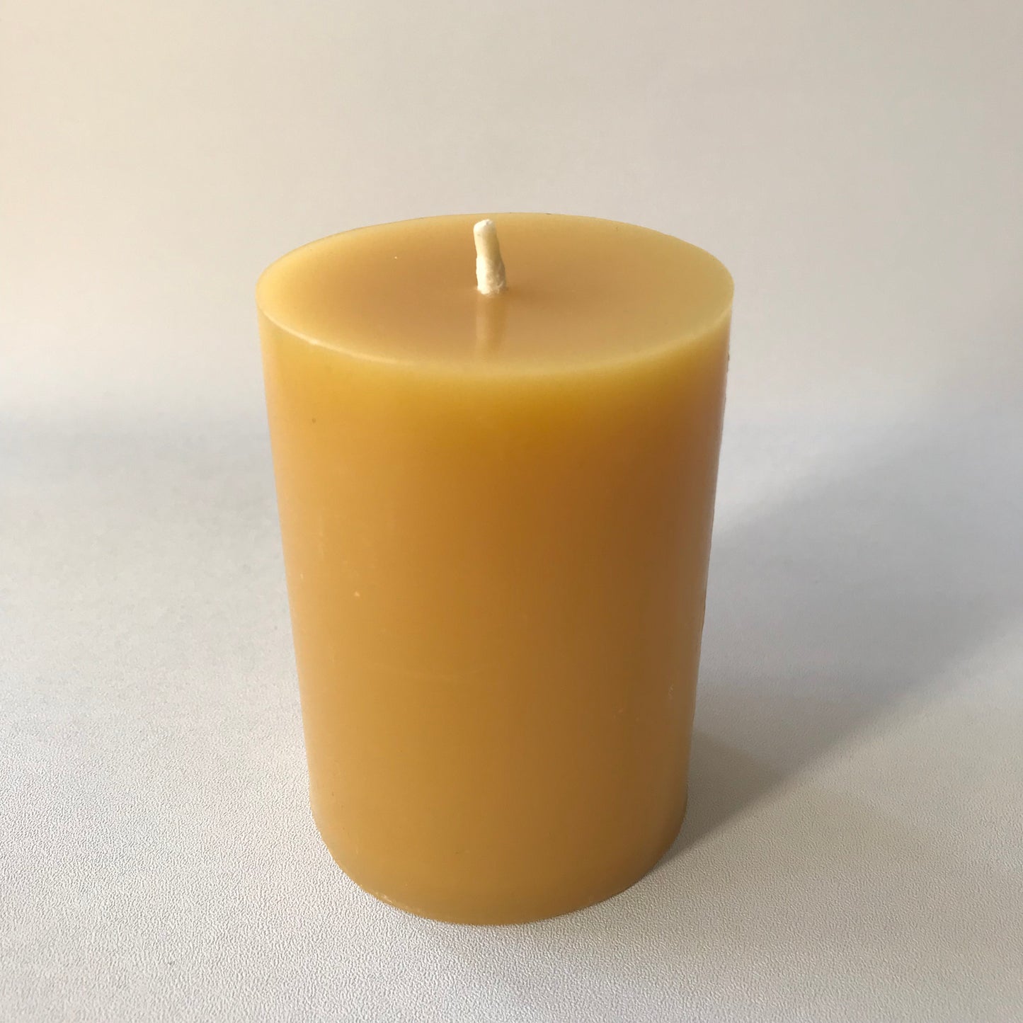 Small Classic Round Beeswax Pillar Candle